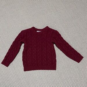 5T Old Navy Cable Knit Sweater - Deep Red